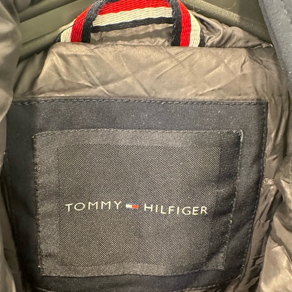 Tommy Hilfiger Navy Blue Hooded Soft Shell Performance Jacket Coat M - Picture 2 of 5